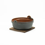Iron Nabe Pot with Wooden Lid, 17 cm
