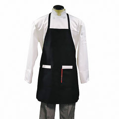 Apron w/ 2 Pocket, Neck Strap 28"x30" Black