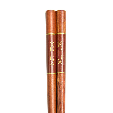 Japanese Style X Wooden Chopsticks 8-7/8"