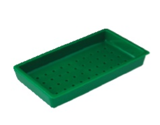 Green91178 melamine sushi case plate with raised sides and perforated center