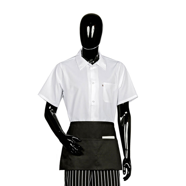 Waist Apron, Three Fold-Up Pockets 22"x12″, Black