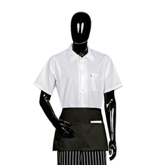 Waist Apron, Three Fold-Up Pockets 22"x12″, Black