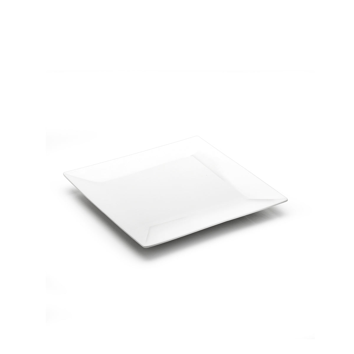 6" Square Plate, White Ceramic