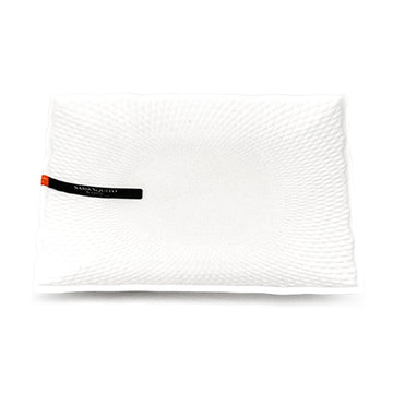 10" Square Plate, White Ceramic