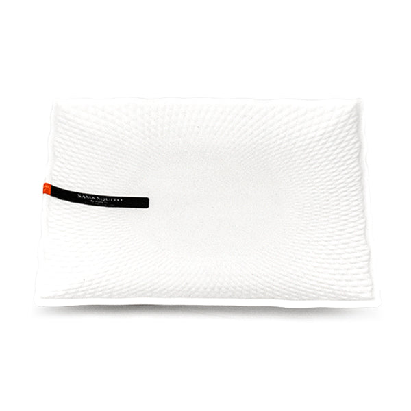 10" Square Plate, White Ceramic