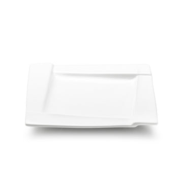 8" Square Plate, White Ceramic
