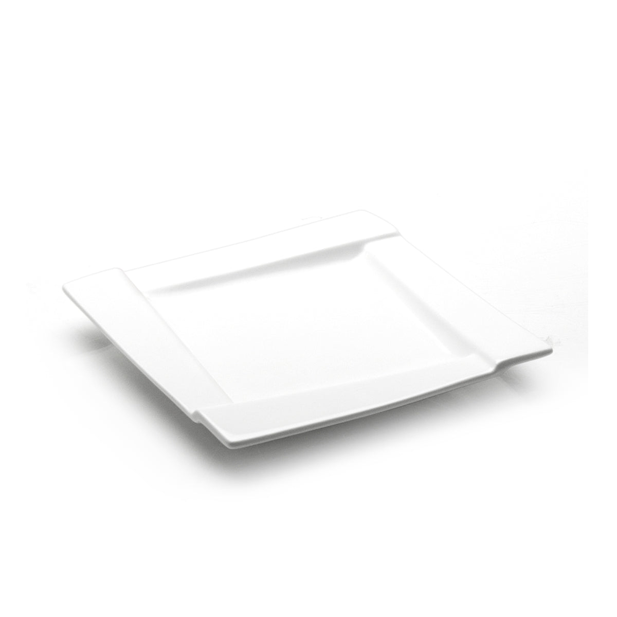 8" Square Plate, White Ceramic