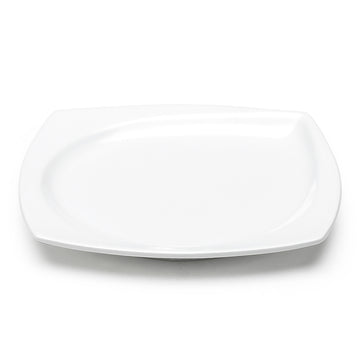7" Square Plate, White Ceramic