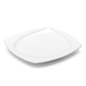 7" Square Plate, White Ceramic