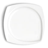 7" Square Plate, White Ceramic