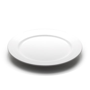 10-1/2" Round Plate, White Ceramic