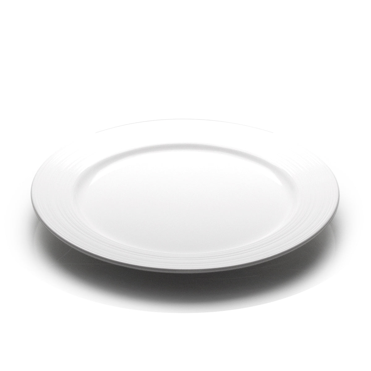 10-1/2" Round Plate, White Ceramic