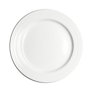 10-1/2" Round Plate, White Ceramic