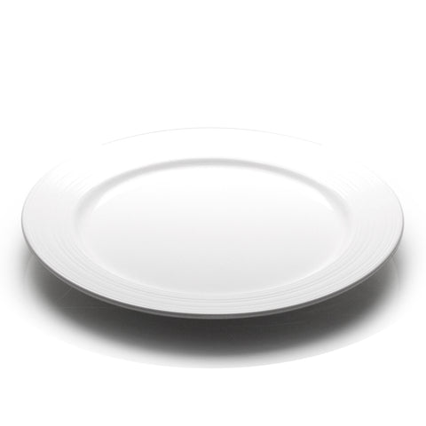 12" Round Plate, White Ceramic