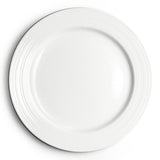 12" Round Plate, White Ceramic