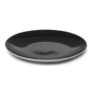 8" Round Plate, Black Ceramic