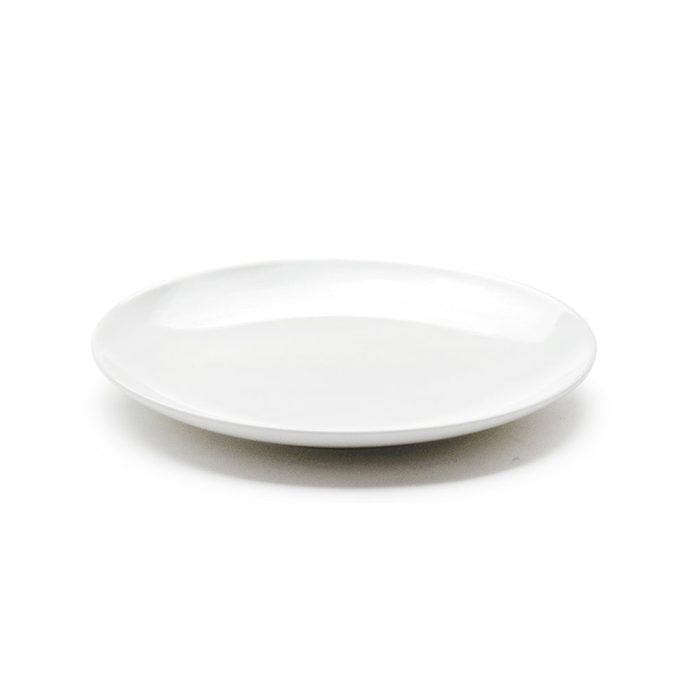 10-1/2" Round Plate, White Ceramic