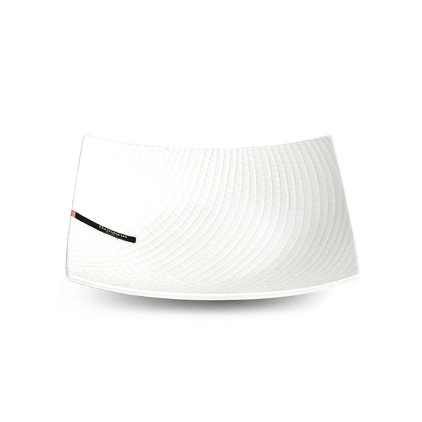5.25" Sqaure Soup Plate, White Ceramic