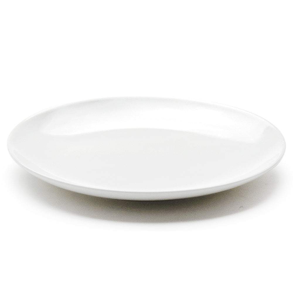13" Round Plate, White Ceramic