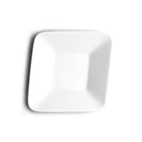 3-1/4" Square Sauce Plate, White Ceramic