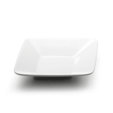 6" Square Plate, White Ceramic