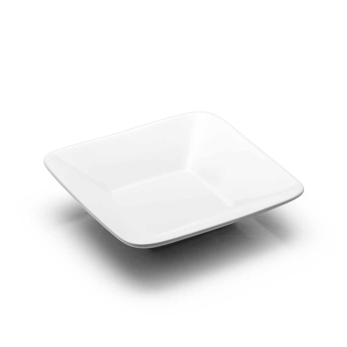 6" Square Plate, White Ceramic