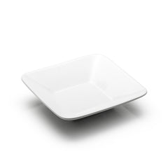 6" Square Plate, White Ceramic