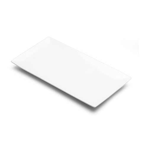 9.5"x5" Rectangular Plate, White Ceramic