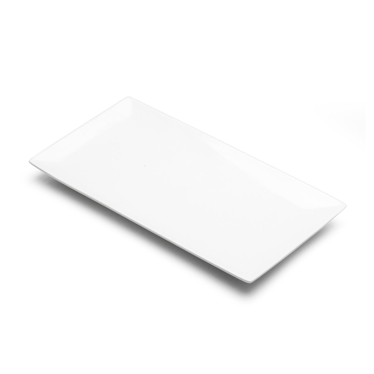 9.5"x5" Rectangular Plate, White Ceramic
