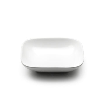 5"x1-1/8"H Square Plate, White Ceramic