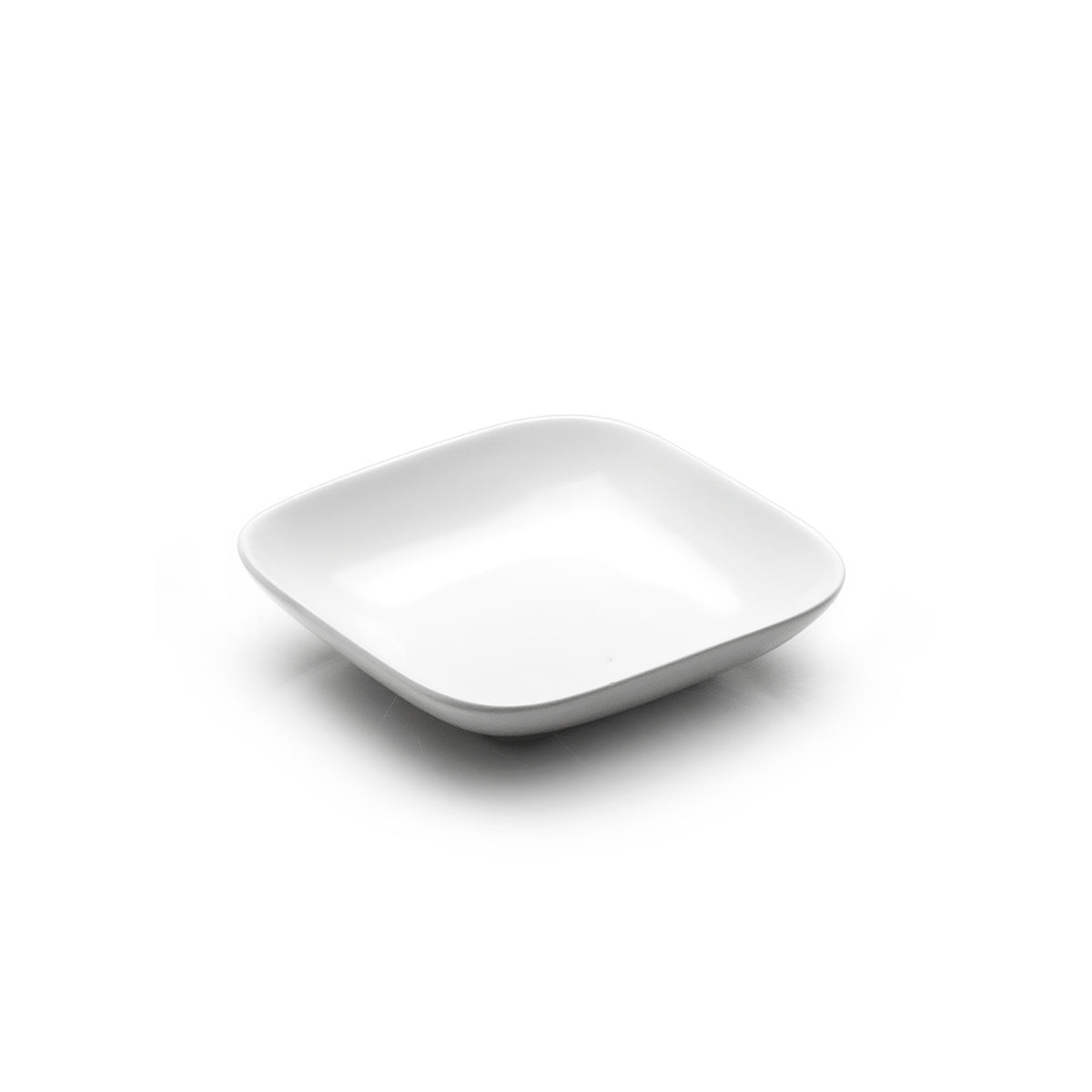 5"x1-1/8"H Square Plate, White Ceramic