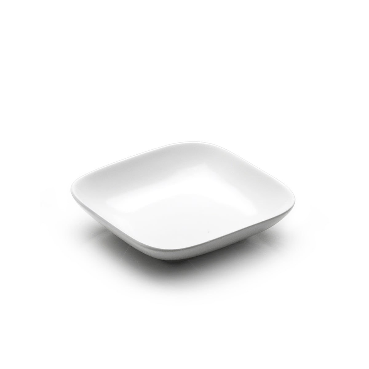 6"x1-1/4"H Square Plate, White Ceramic