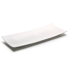 18″ × 6½″ White Sunflower Ceramic Rectangular Platter