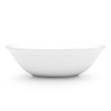 6"D Round Salad Bowl, White Ceramic