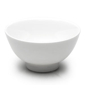 5"D Rice Bowl, White Ceramic