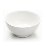 8"D Round Bowl, White Ceramic