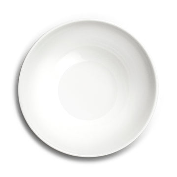 8"D Round Bowl, White Ceramic