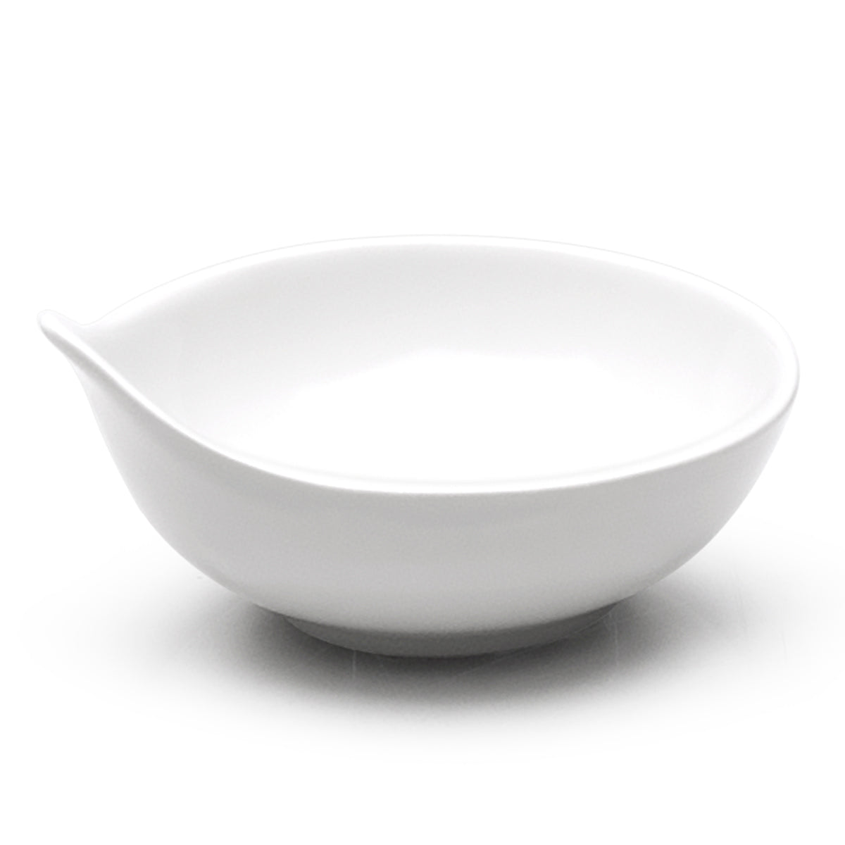 3-1/2"D Round Sauce Bowl, White Ceramic