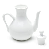 3-3/4"H Sauce Pot, White Ceramic
