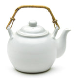 Tea Pot 4 1/2", White Ceramic
