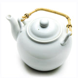 Tea Pot 4 1/2", White Ceramic