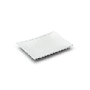 7"x5" Rectangular Plate, White Ceramic