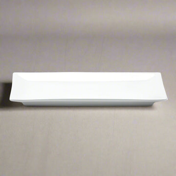 10-1/2"x4" Rectangular Dish, White Ceramic