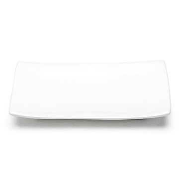 8.25"X5.5" Rectangular Plate, White Ceramic