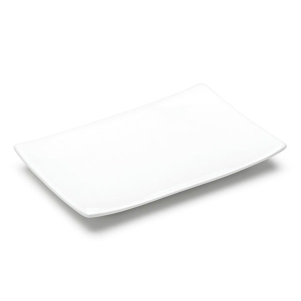 8.25"X5.5" Rectangular Plate, White Ceramic