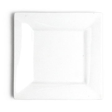 7-3/8" Square Plate, White Ceramic