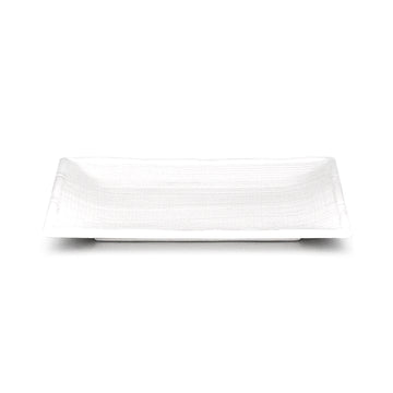 8-1/2"x5-3/4" Rectangular Plate, White Ceramic