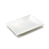 8-1/2"x5-3/4" Rectangular Plate, White Ceramic