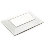 11"x7-7/8" Rectangular Plate, White Ceramic