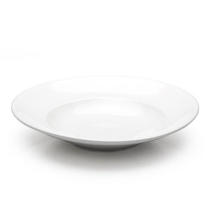 11-3/4" Round Deep Pasta Plate, White Ceramic